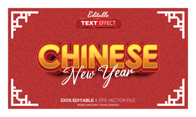 editable text effect Chinese New Year theme