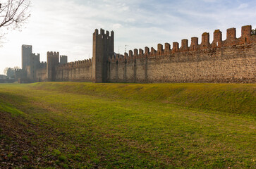 Medieval walls of Montagnana, Italy, amongst the best preserved in Europe