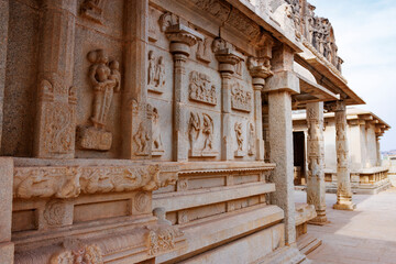 Exterior of the Hazararama temple, Hampi, Karnataka, India, Asia