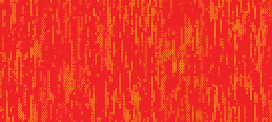 Abstract orange mosaic background. Abstract colored LED squares background. Technology digital square orange color background. Orange pixel grid background. Vector illustration.