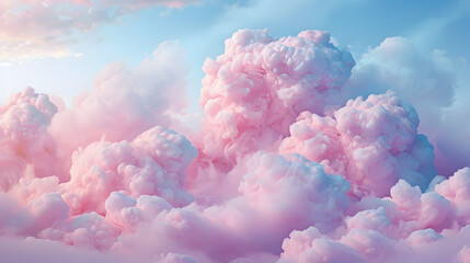 Pink and blue soft cloudy abstract background
