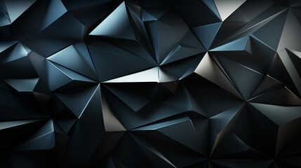 Fototapeta premium Abstract polygonal space low poly dark background with connecting dots and lines.