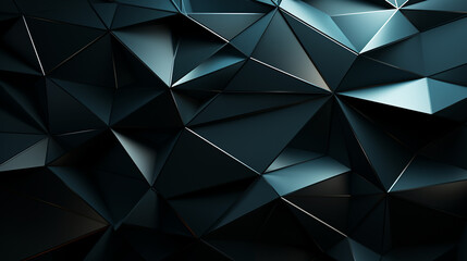 Fototapeta premium Abstract polygonal space low poly dark background with connecting dots and lines.