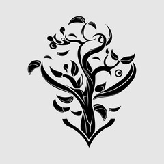 Nature trees vector illustration logo design.