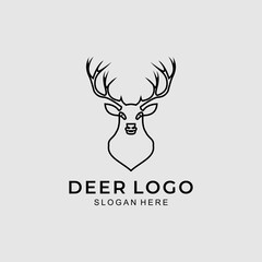 Simple Vector of Buck Deer, Great for your Hunting Logo, Deer Logo
