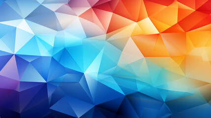 Watercolor-style polygon background in light rainbow colors