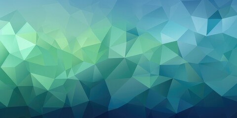 Obraz premium High quality horizontal rectangle of triangulated blue green color 