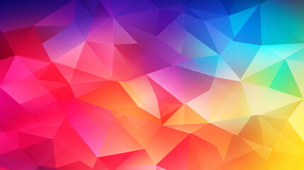 Watercolor-style polygon background in light rainbow colors