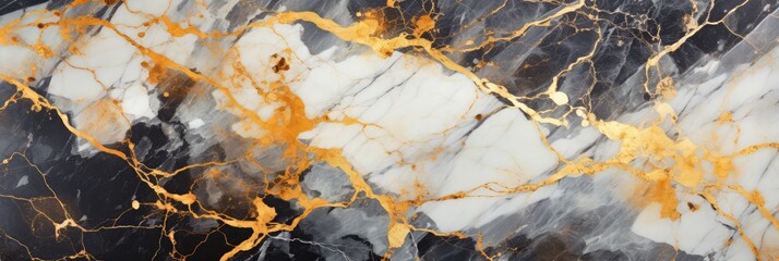 Marble texture gold veins, autumn colors, pattern 