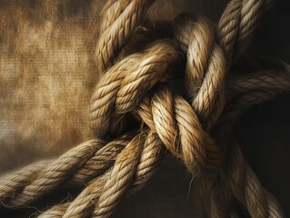 rope on wood