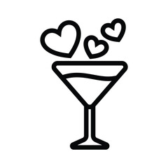 Wine dating outline icons, minimalist vector illustration and transparent graphic element. Isolated on white background