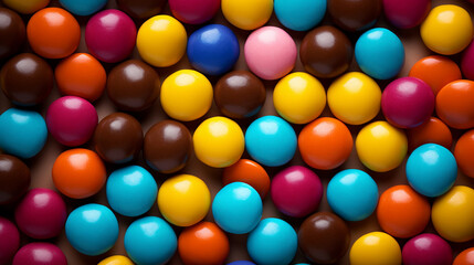 Obraz premium colorful background concept with chocolate candy great for background