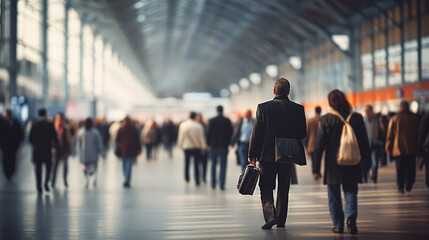 abstract blurred event with people for background