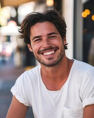 Obraz premium Handsome man smiling portrait