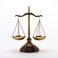 scales of justice with a balance theme overlay on white background