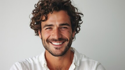 Fototapeta premium Handsome man smiling portrait