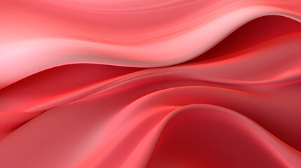 A seamless abstract pink texture background featuring elegant swirling curves in a wave pattern, set against a bright pink fabric material background.