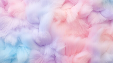 colorful pastel fluffy cotton candy soft background - obrazy, fototapety, plakaty