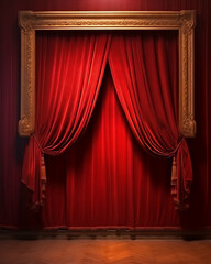 room with curtains