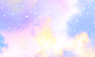 Obraz premium Abstract starlight and pink and purple clouds stardust, blink, background, presentation, star, concept, magazine, powerpoint, website, marketing