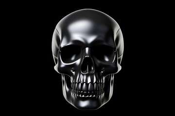Obraz premium Close-up, 3d mockup of abstract skull with minimal background