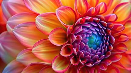 Colorful Flower Close-Up With Abundant Petals