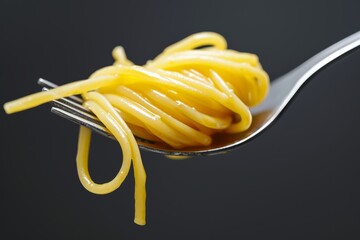 pasta on fork