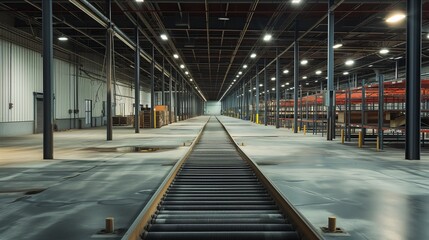 Naklejka premium The Stark Reality of an Abandoned Warehouse in Economic Decline.