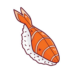 salmon sushi illustration