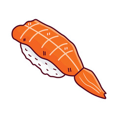 salmon sushi illustration
