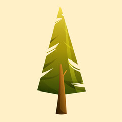 Vector illustration of a tree in a background