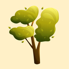 Vector illustration of a tree in a background