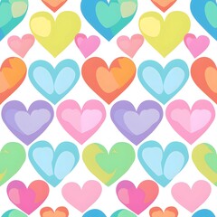 Valentine's Day with heart seamless pattern background.	