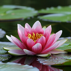 Water lily is a genus of hardy and tender aquatic plant, ai technology
