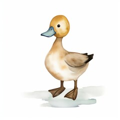 Aquarell einer niedlichen Baby-Ente Illustration