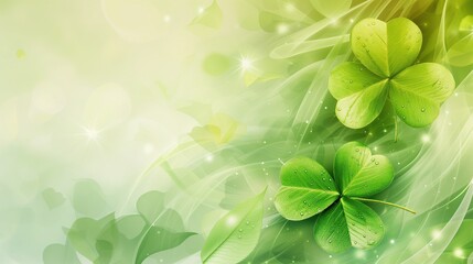 Shamrock three leaf clover background. Lucky fortune Irish three leaves clover symbol for St. Patrick day