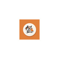 minimalist tiger design logo