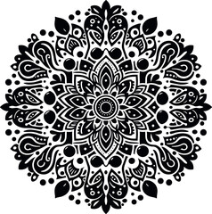 Flower Coloring Page Illustration.
