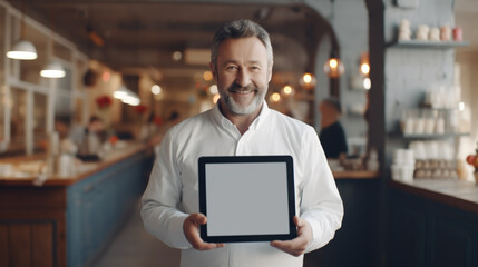 Fototapeta premium Smiling doctor standing in medical practice