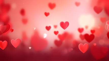 Obraz premium Vibrant Valentine's Day background, hearts background