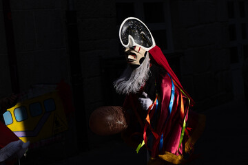 Pantalla the traditional carnival mask. One of the most popular carnivals in Galicia, Entroido de Xinzo de Limia.