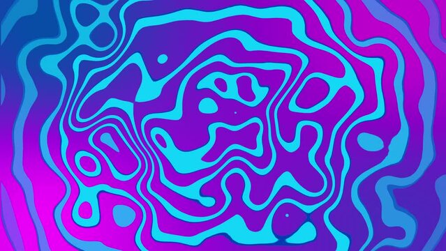 Abstract wavy background moving in random motion. colorful liquid animation. Fluid gradients video. Moving random wavy texture.