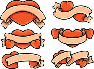 Sweet Hearts Ribbons Love 