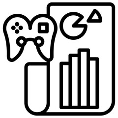 Game Analysis icon vector image. Can be used for Game Design.