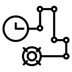 Project Timeline icon vector image. Can be used for Crowdfunding.