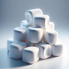 marshmallows isolated on a white background
