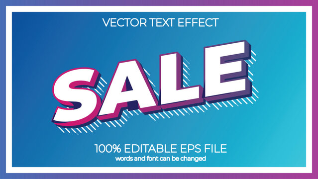 Sale editable text effect style, EPS editable text effect