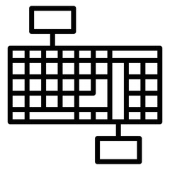 Keyboard Mapping icon vector image. Can be used for Game Development.