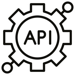 Api icon vector image. Can be used for New Media.