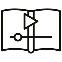 Audio Book icon vector image. Can be used for New Media.